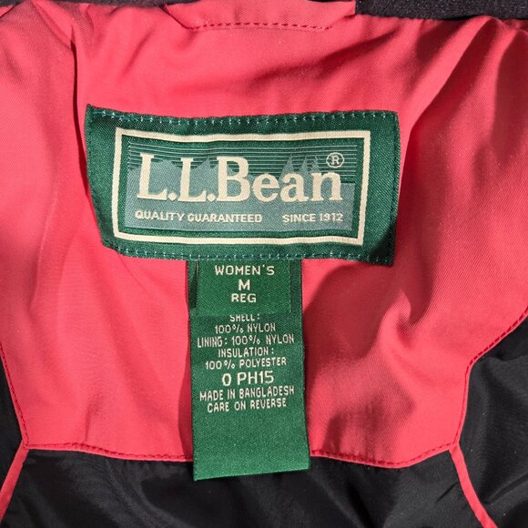 Vintage L.L.Bean Y2K Barbie INSULATION PRIMALOFT Winter Jacket Women Size M REG. - Picture 13 of 17
